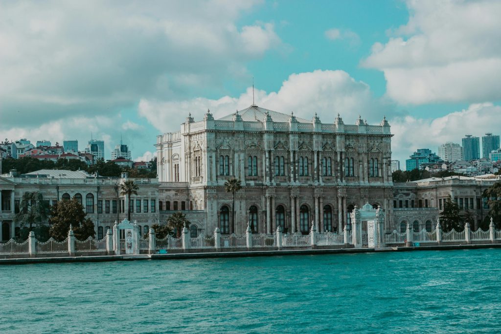 Magnificent view of Dolmabahçe Palace by the Bosphorus in Istanbul, Turkey.