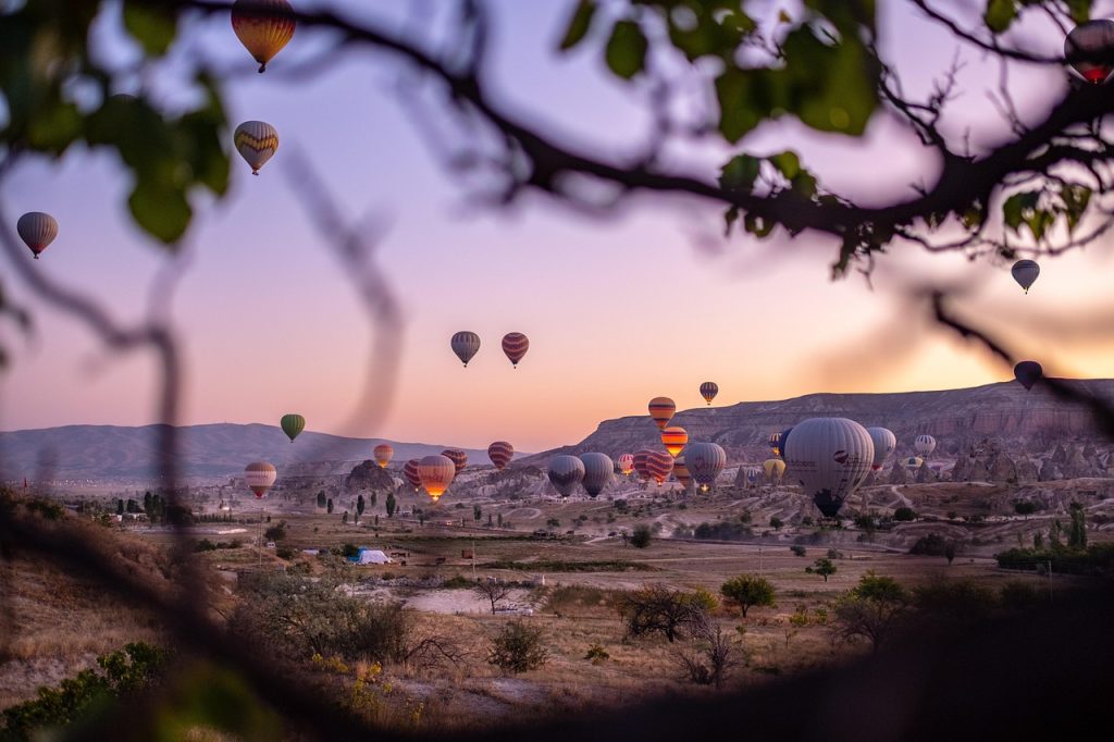 hot air balloons, dusk, travel, exploration, outdoors, aircraft, cappadocia, parking, cappadocia, cappadocia, cappadocia, cappadocia, cappadocia